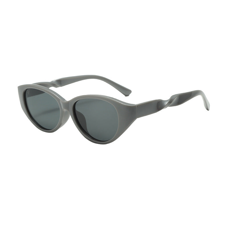 Lunettes de Soleil Femme Vintage Œil de Chat Texturé 4