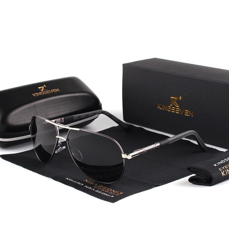 Lunettes de soleil polarisées vintage en aluminium pour hommes 4