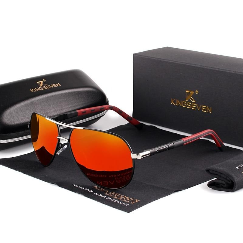 Lunettes de soleil polarisées vintage en aluminium pour hommes 6