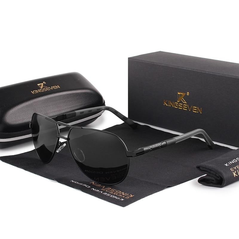 Lunettes de soleil polarisées vintage en aluminium pour hommes 8