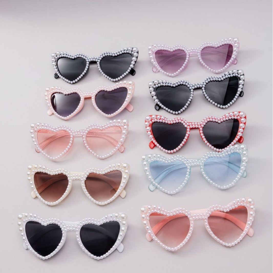 Lunettes de soleil pour femmes avec monture en perles 1