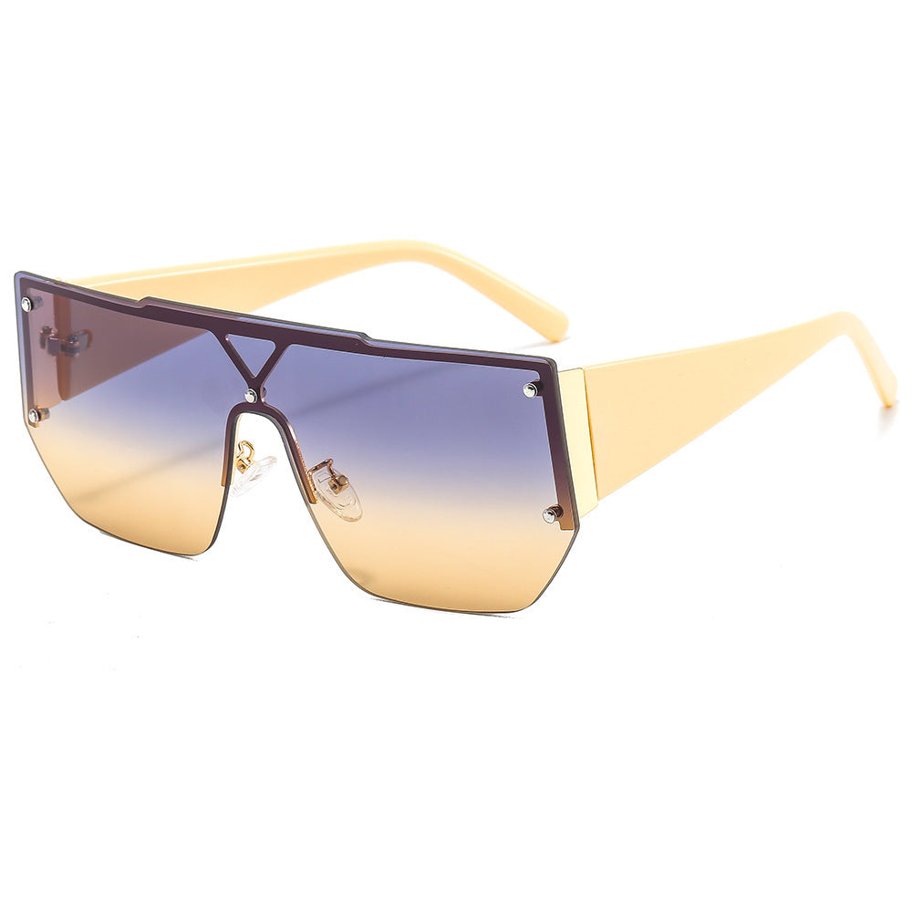 Lunettes de soleil surdimensionnées pour femmes au design géométrique 1