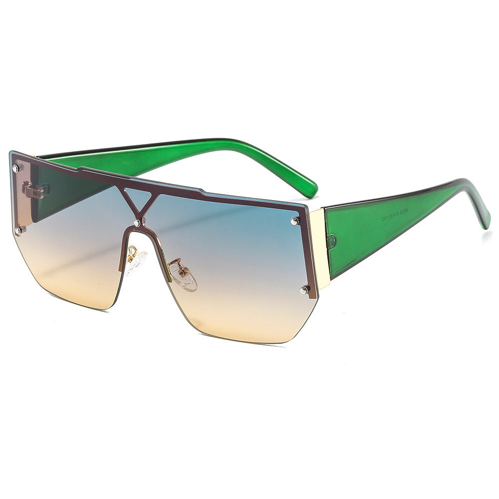 Lunettes de soleil surdimensionnées pour femmes au design géométrique 2