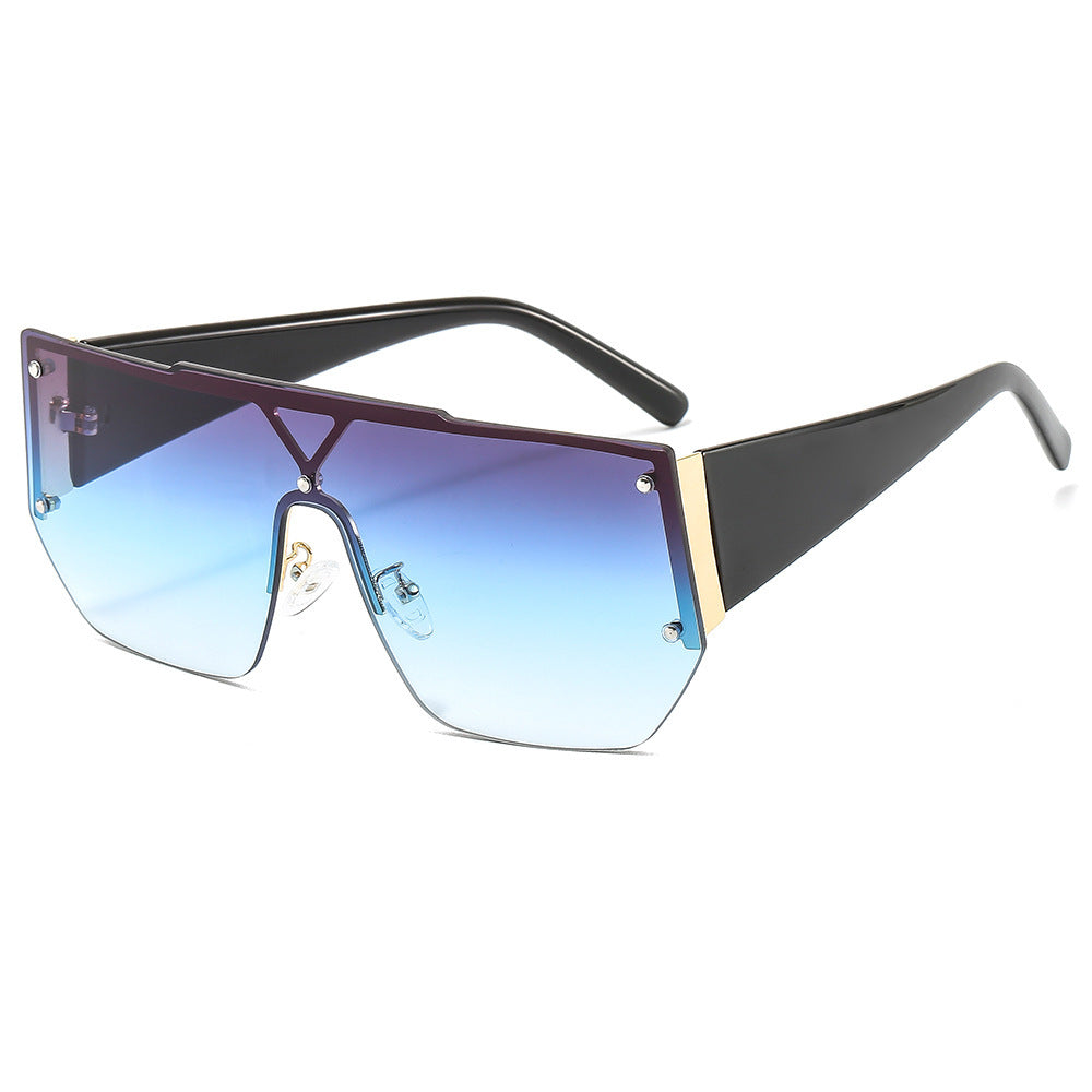 Lunettes de soleil surdimensionnées pour femmes au design géométrique 3