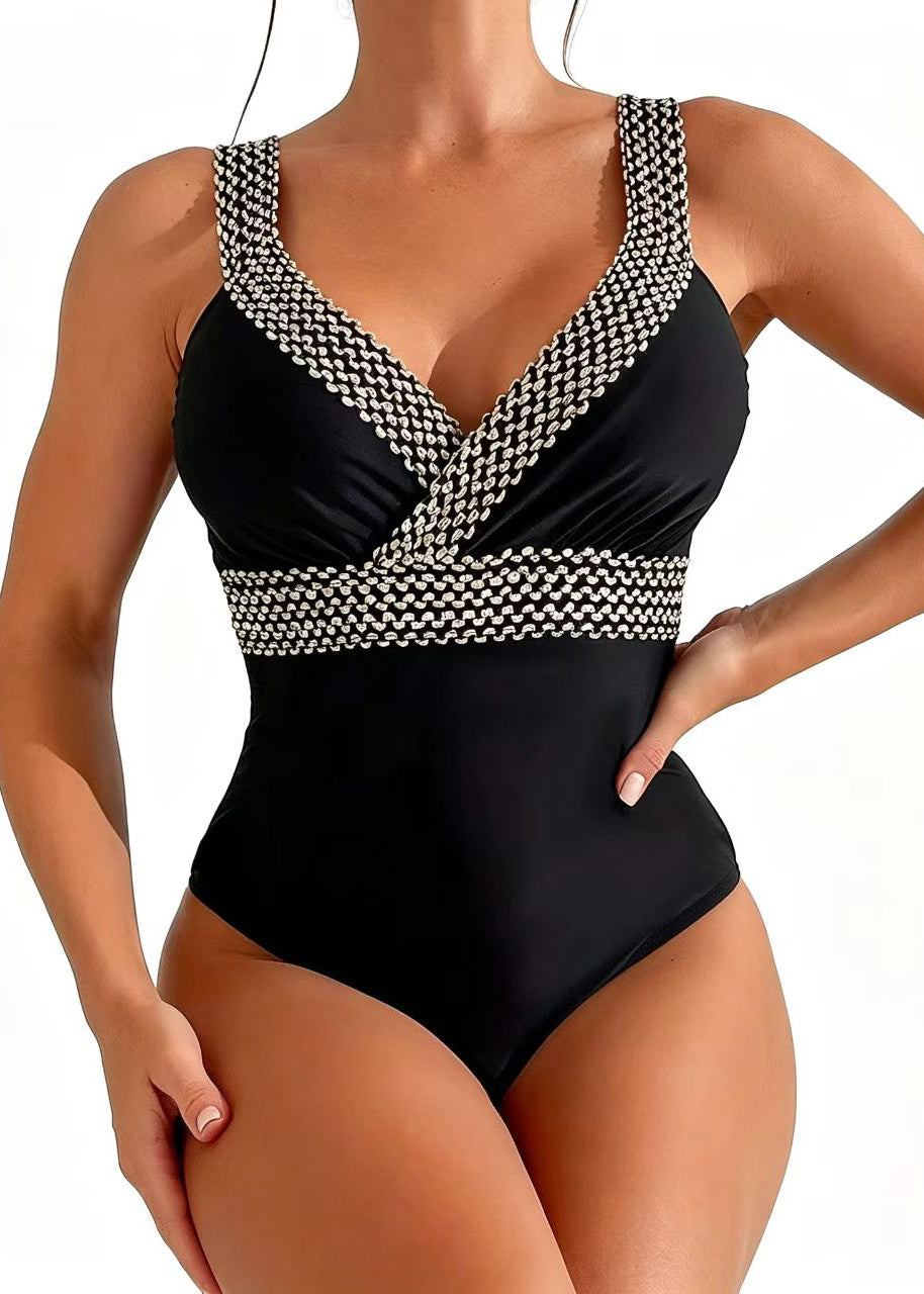 Maillot de Bain Femme 1 Pièce Style Boho Patchwork 4