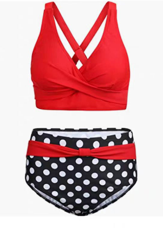 Maillot de Bain Femme Col en V à Bretelles Croisées 4