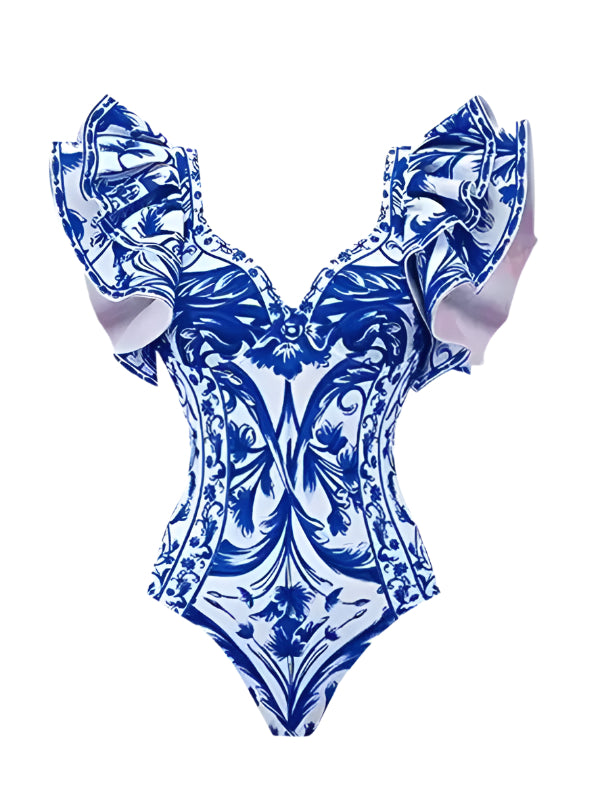 Maillot de Bain Femme à Jupe Fleurie Bella 0