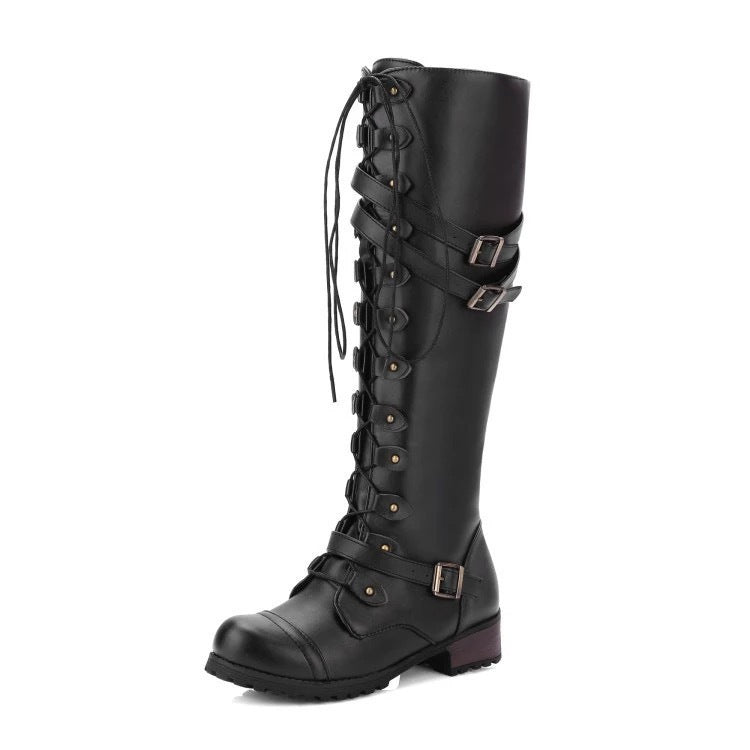 Bottes Hiver Femme Imperméables Cuir Synthétique Genou 2