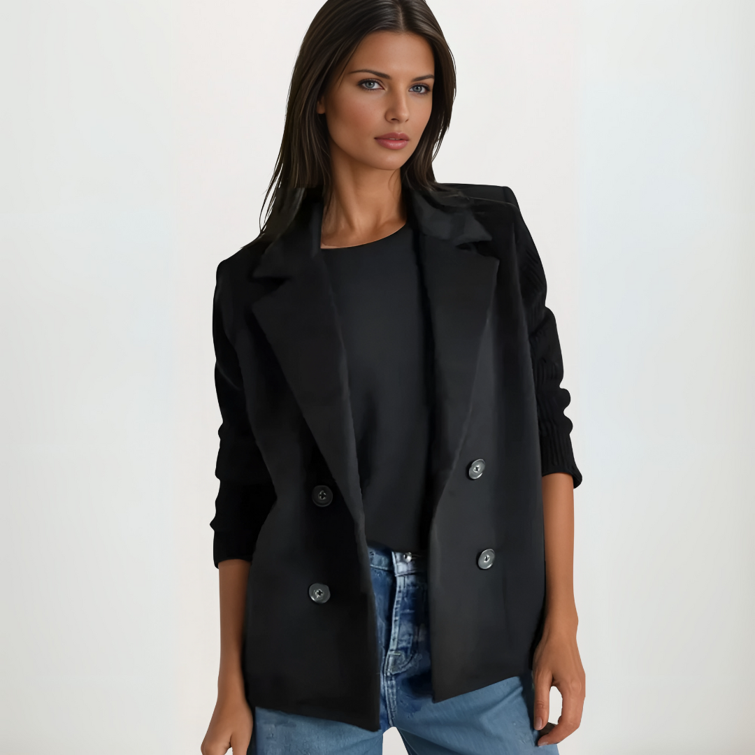 Manteau Blazer Tricoté Femme Élégant 4