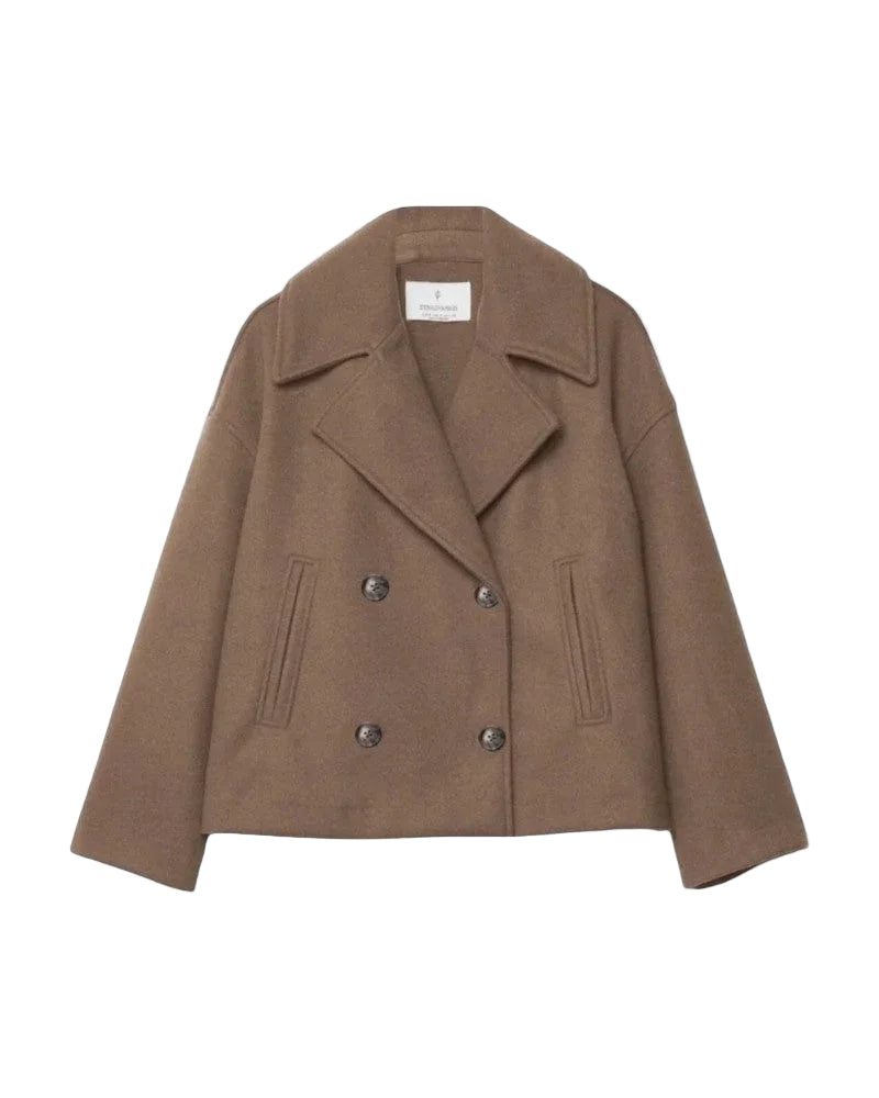 Manteau Court Femme Double Boutonnage Chic 0