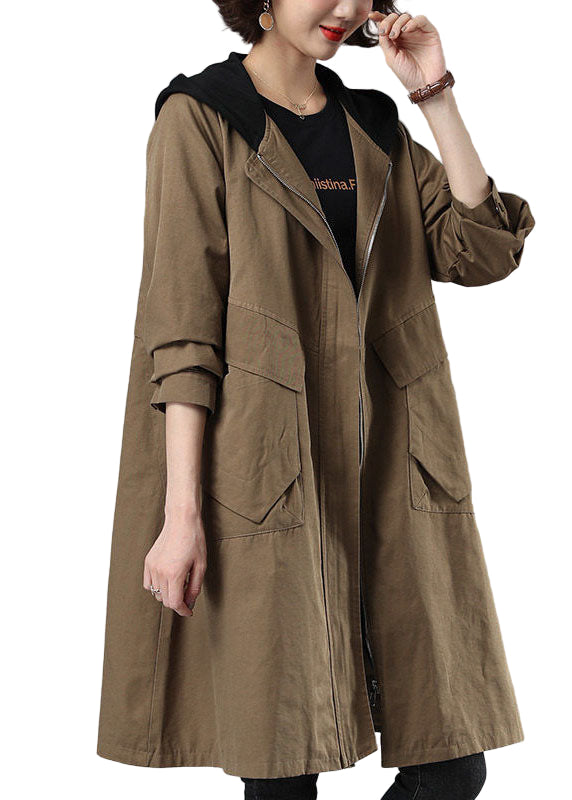 Manteau Femme Ample à Capuche avec Poches 2