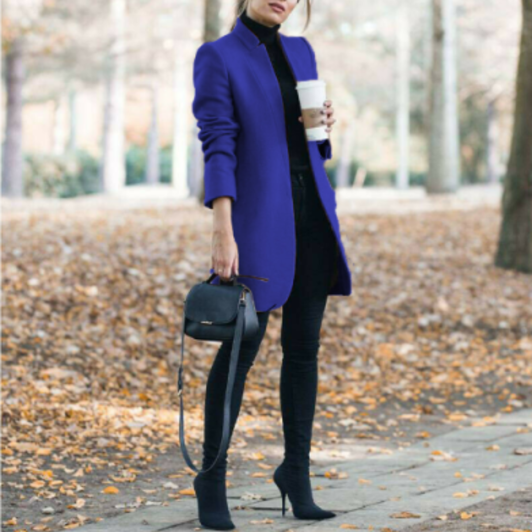 Manteau Femme Col Montant Style Classique 10