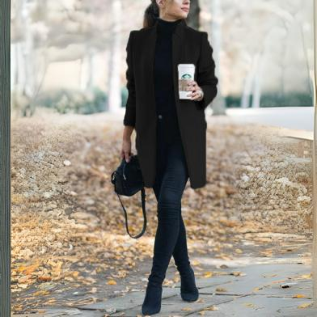 Manteau Femme Col Montant Style Classique 1