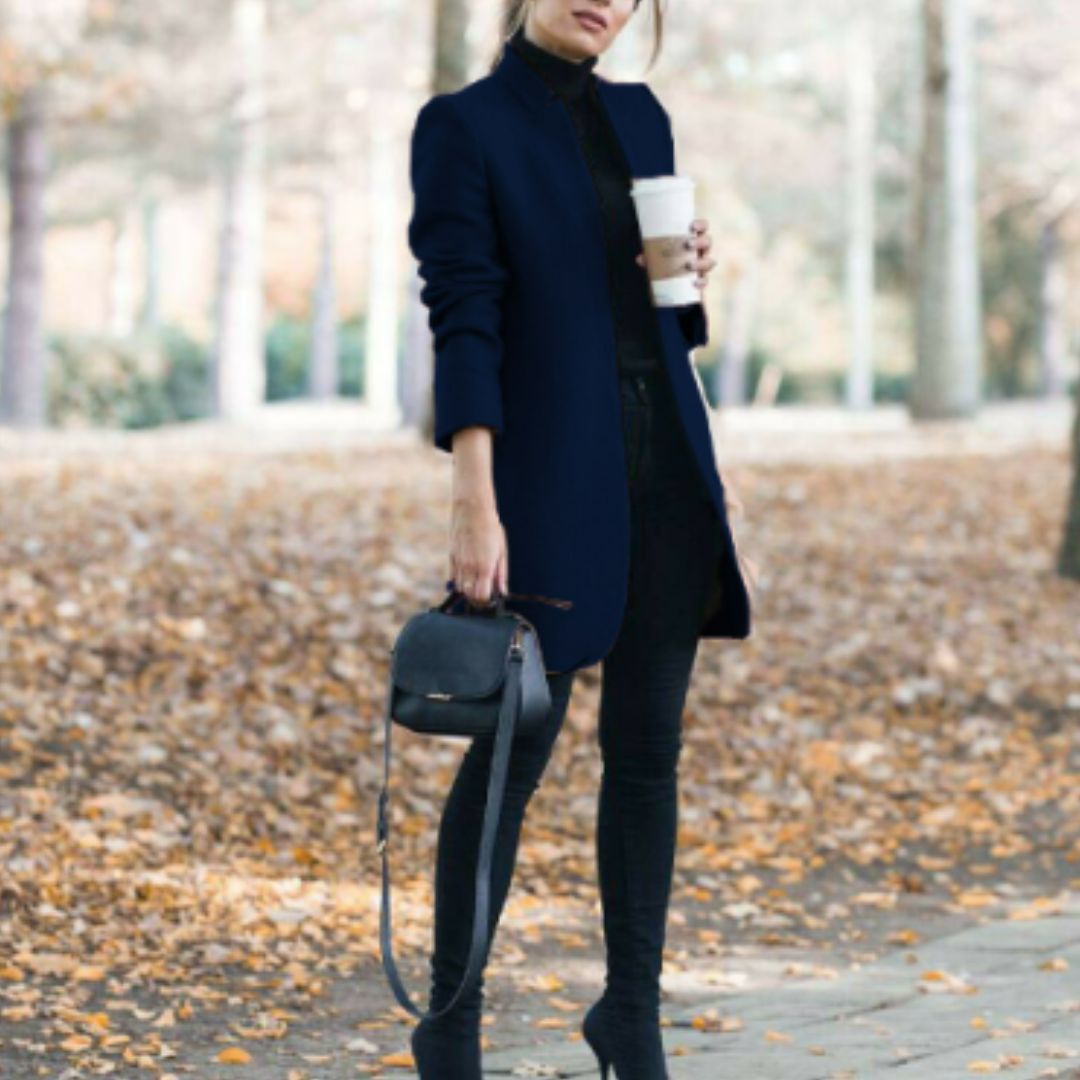 Manteau Femme Col Montant Style Classique 9