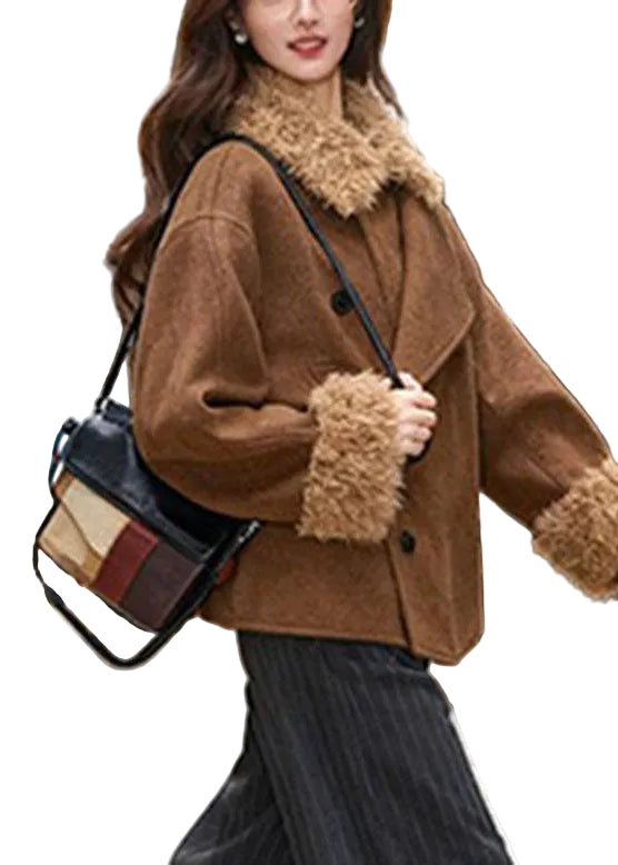 Manteau Femme Décontracté Col Peter Pan avec Ceinture à la Taille 3