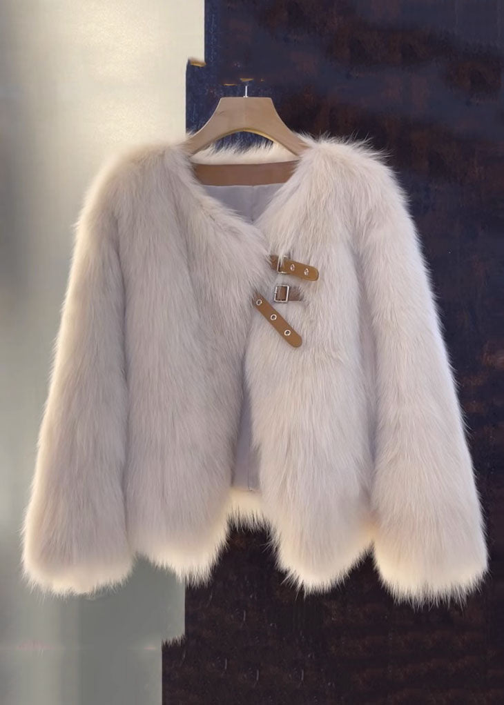 Manteau Femme Hiver Col en V Ample Chic 1