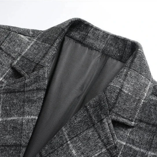 Manteau Femme Hiver Mi-Long à Carreaux Chic 5