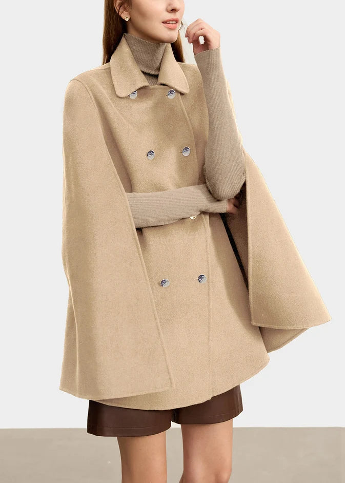Manteau Femme Manches Cape Ceinturé 1