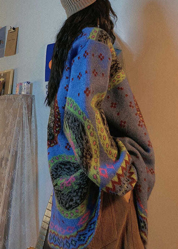 Manteau Femme Tricot Bohème Automnal 3