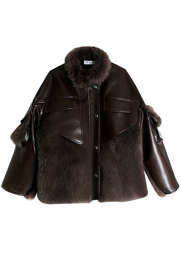 Manteau Femme en Simili Cuir Printanier 3