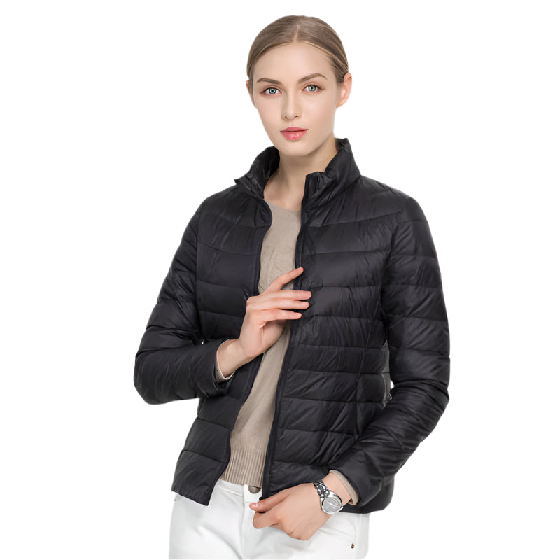 Manteau Hiver Femme Cintré Léger Col Haut Isolant 0