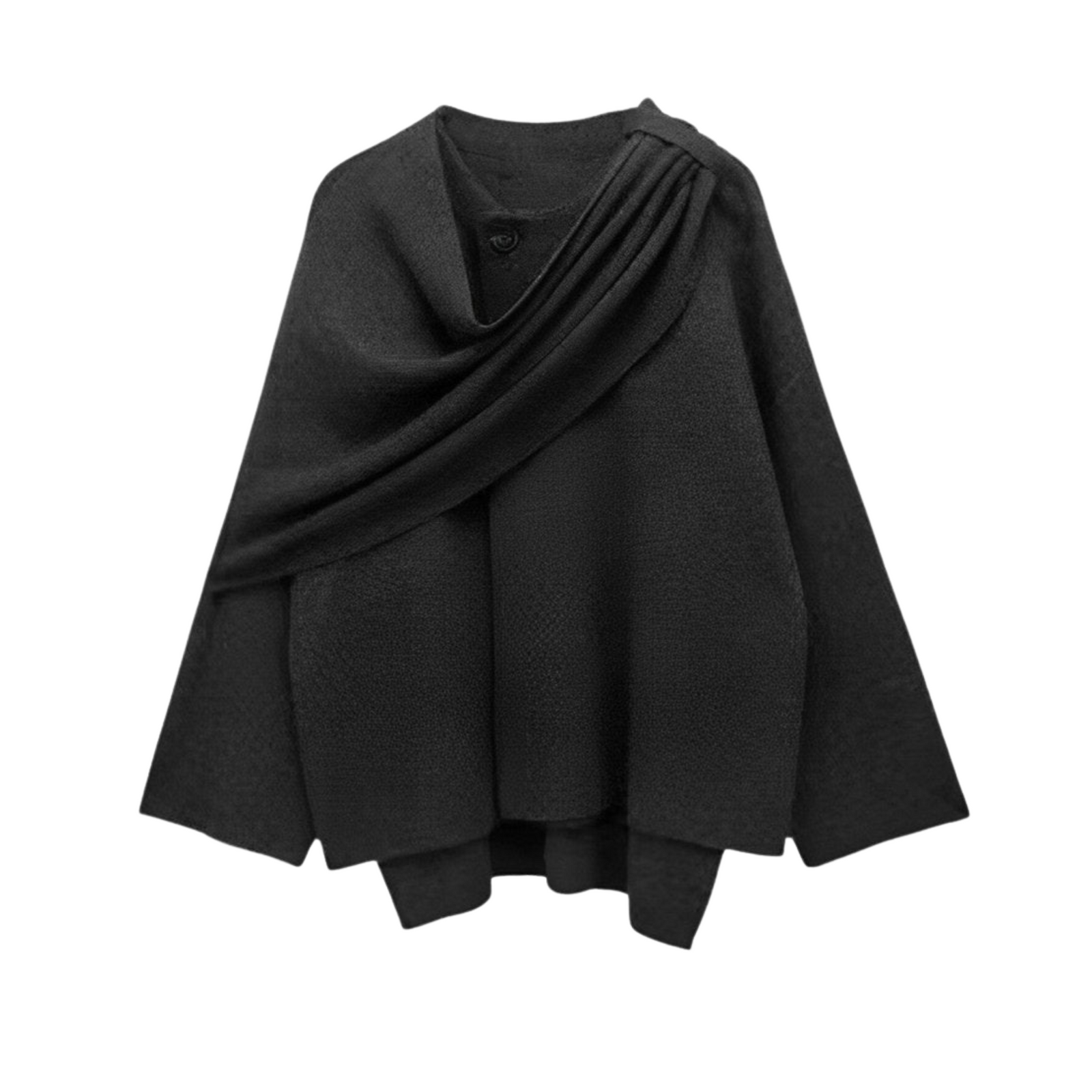 Manteau Hiver Femme Drapé Chic 0