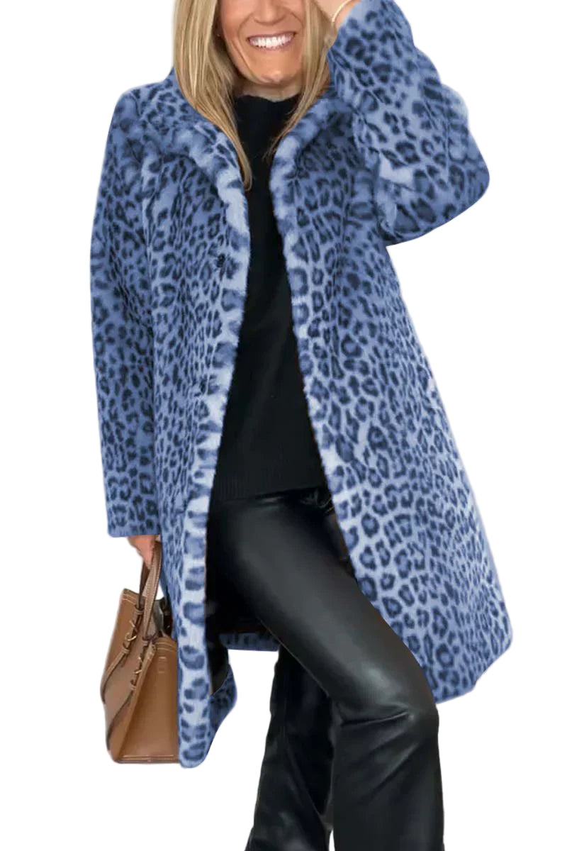 Manteau Hiver Femme Imprimé Léopard Coupe Flatteuse Isolant 0