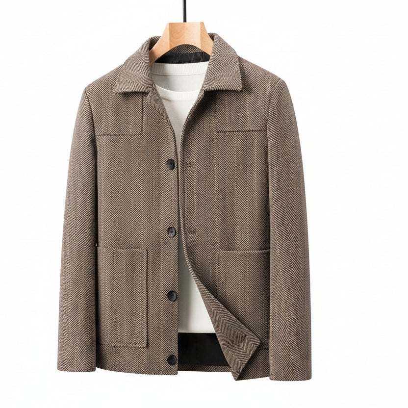 Manteau Homme Hiver Coupe Régulière avec Poches Pratiques 0