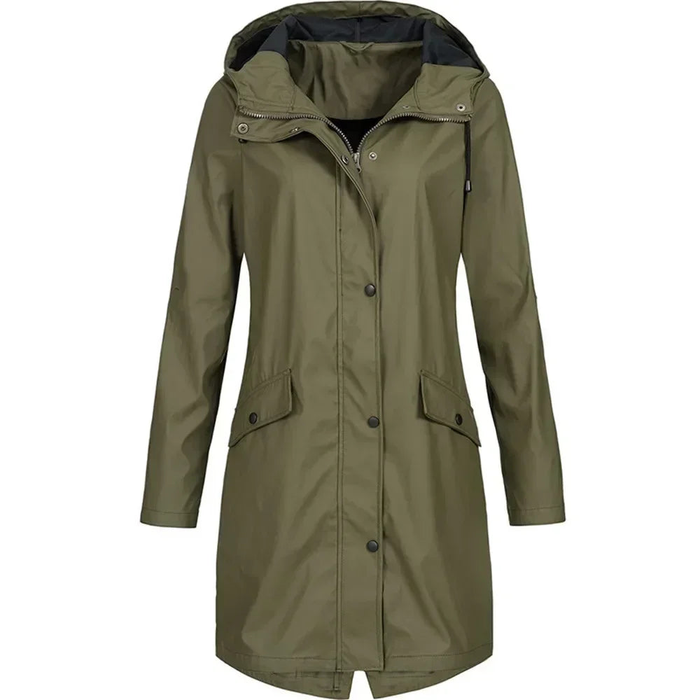 Manteau Imperméable Femme Long pour Activités Extérieures 10