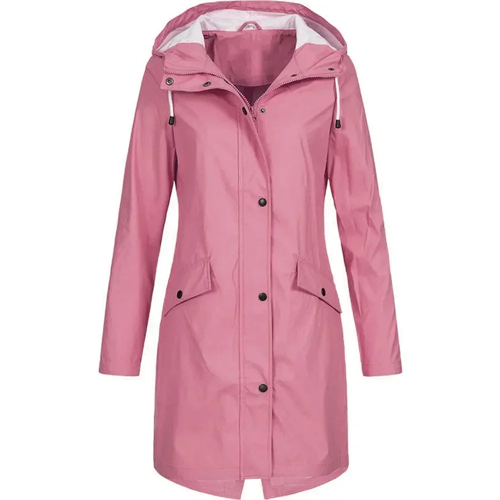 Manteau Imperméable Femme Long pour Activités Extérieures 7