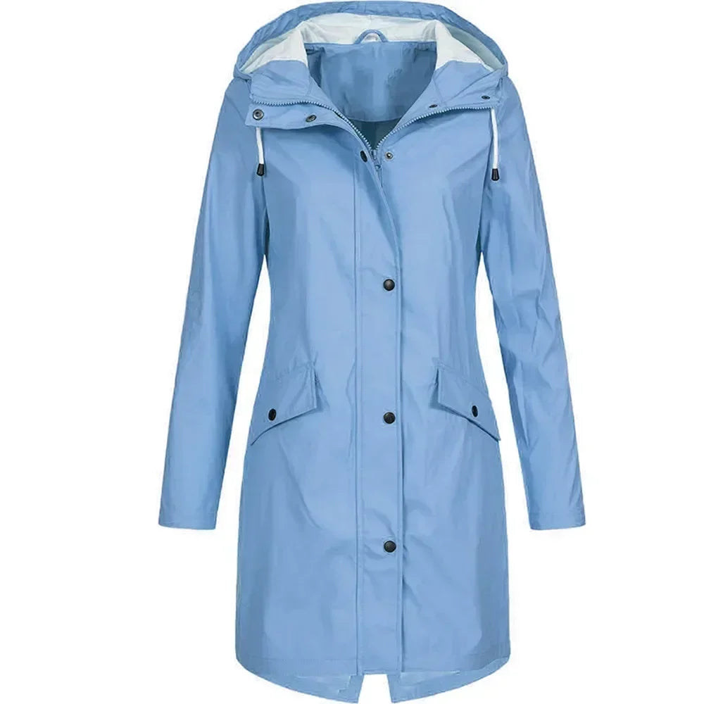 Manteau Imperméable Femme Long pour Activités Extérieures 9