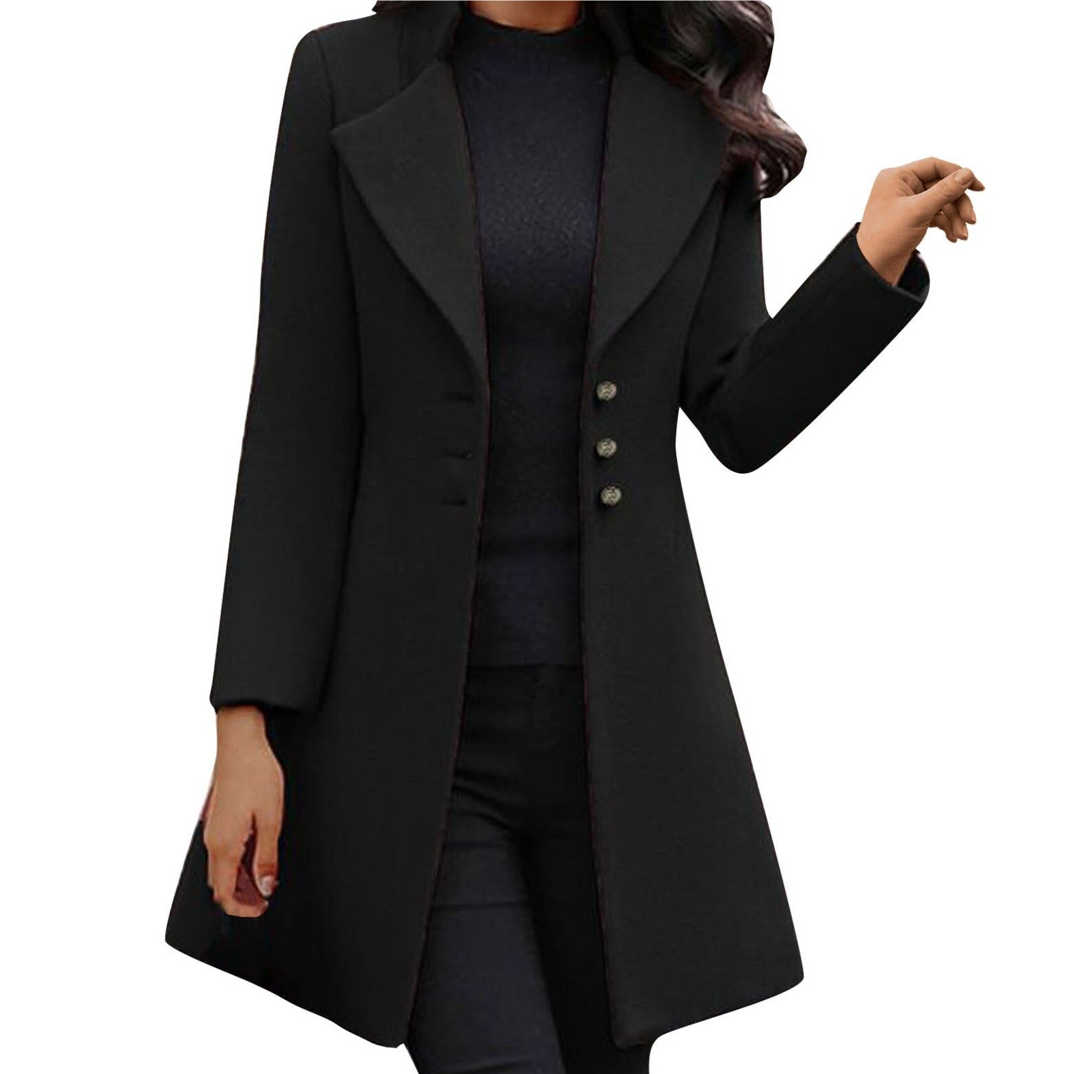 Manteau Long Femme Hiver en Laine Confortable et Chic pour Jours Froids 0