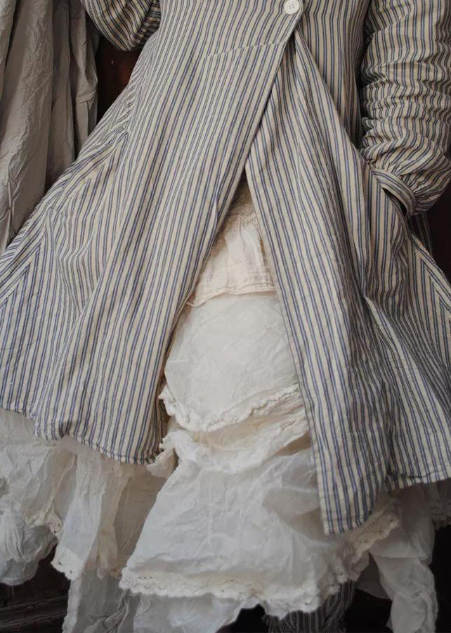 Manteau Long Femme à Rayures Françaises 2