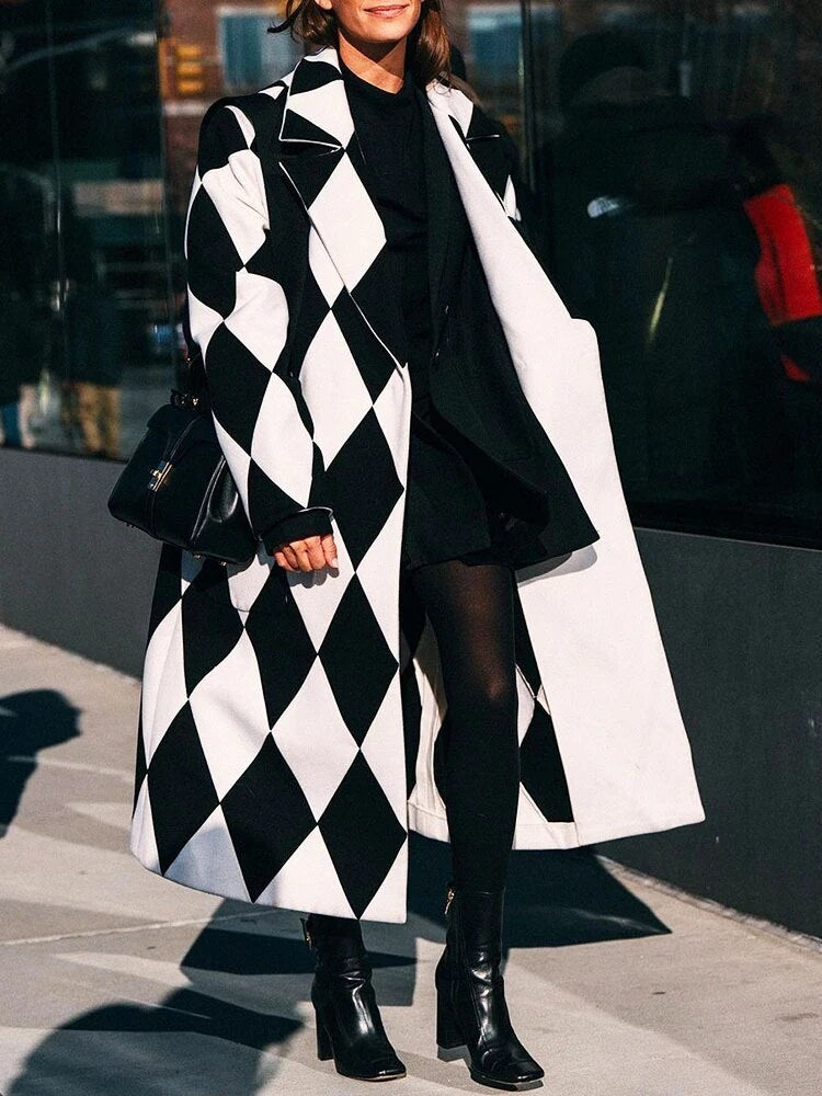 Manteau Long à Revers pour Femme 3