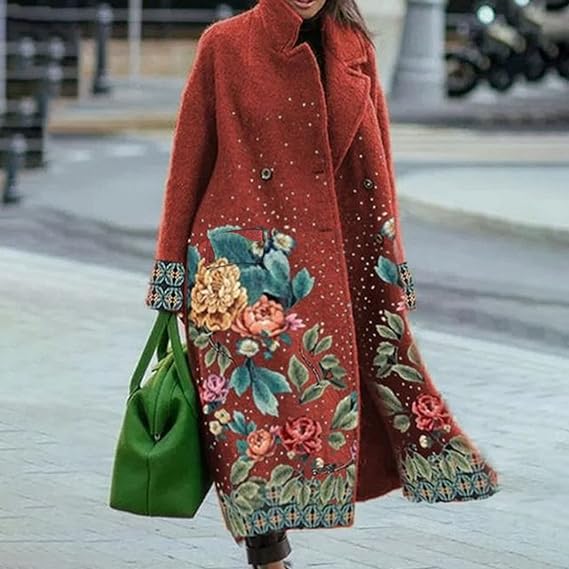 Manteau Long à Revers pour Femme 7