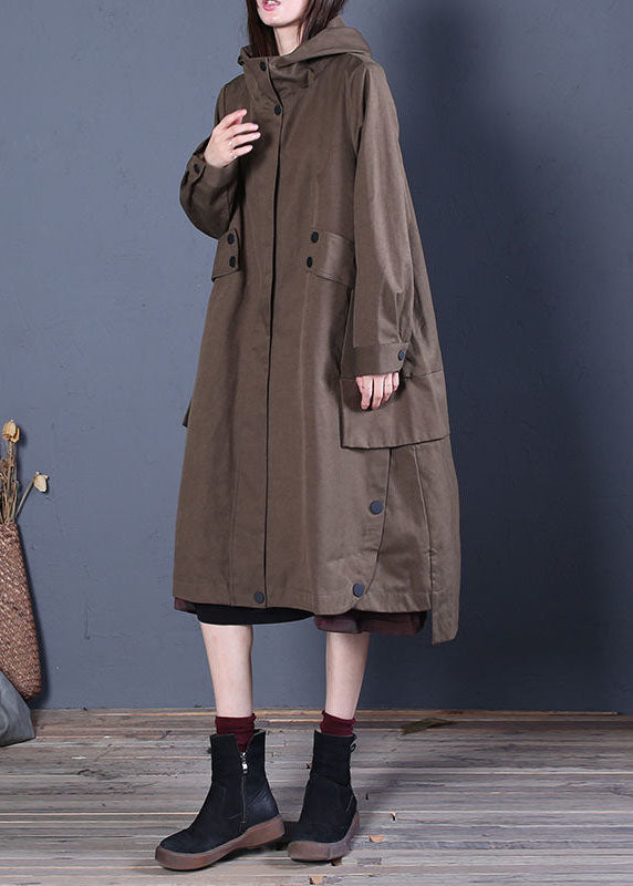 Manteau Trench Ample à Capuche pour Femme 2
