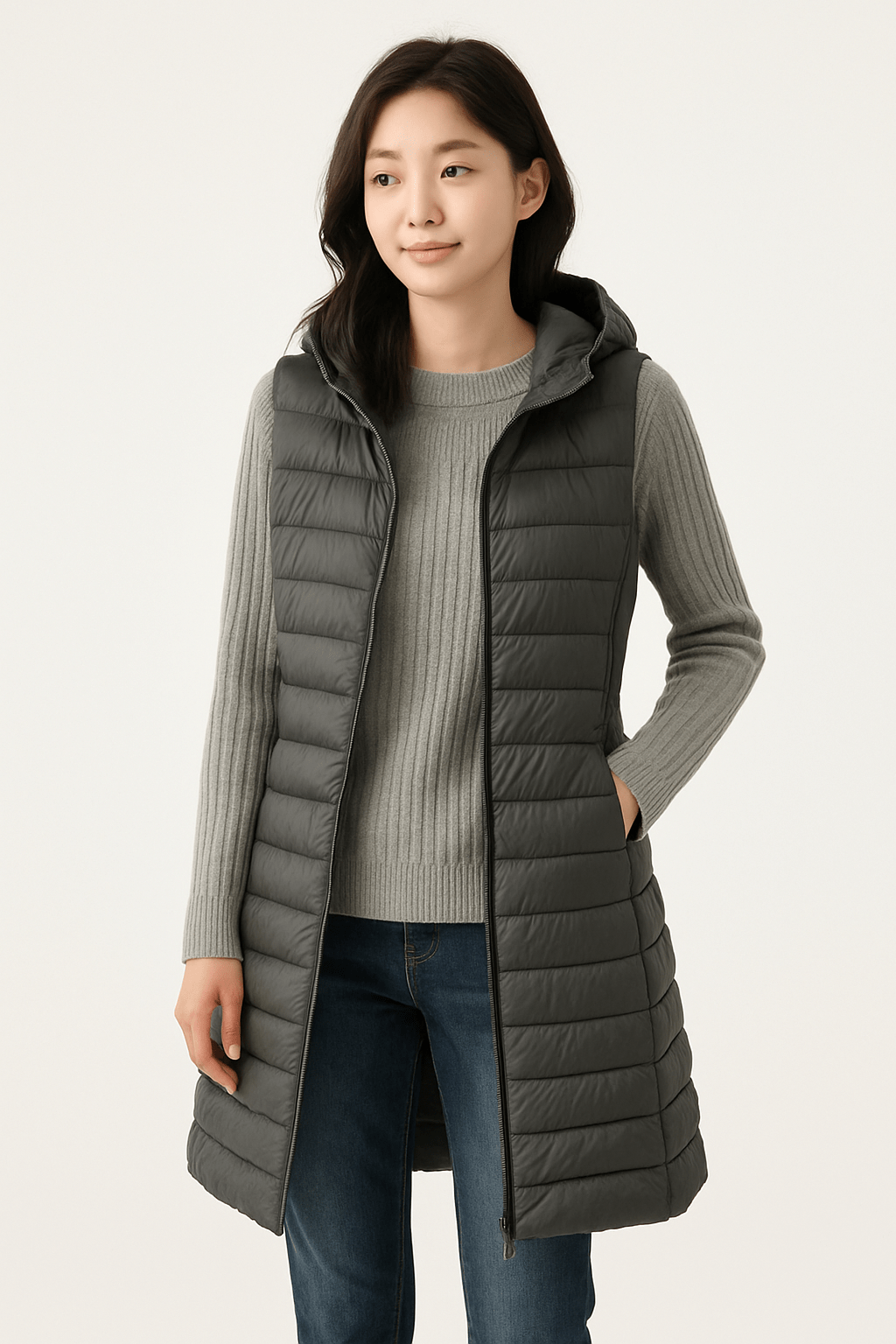 Manteau d'Hiver Femme Matelassé avec Capuche Moderne 6