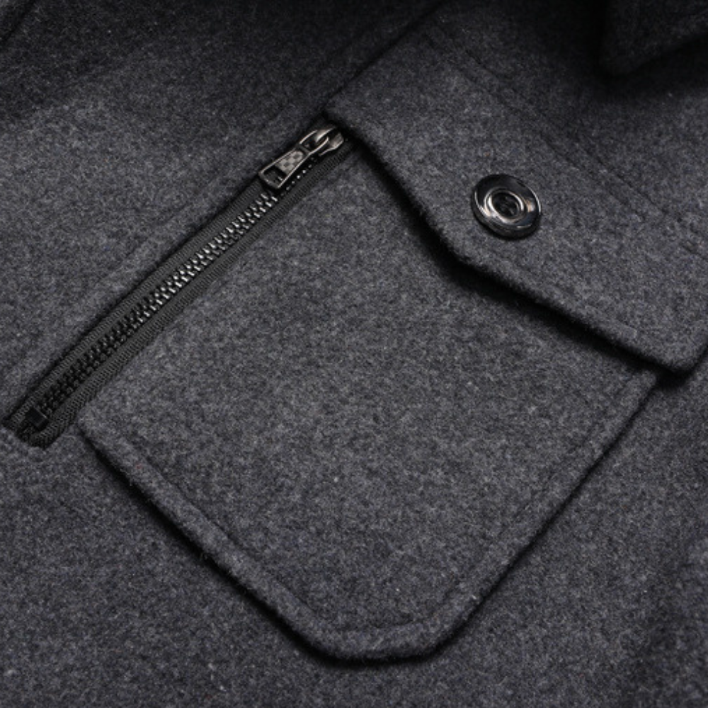 Manteau d'Hiver Homme Tweed À Deux Pièces Ajusté 4