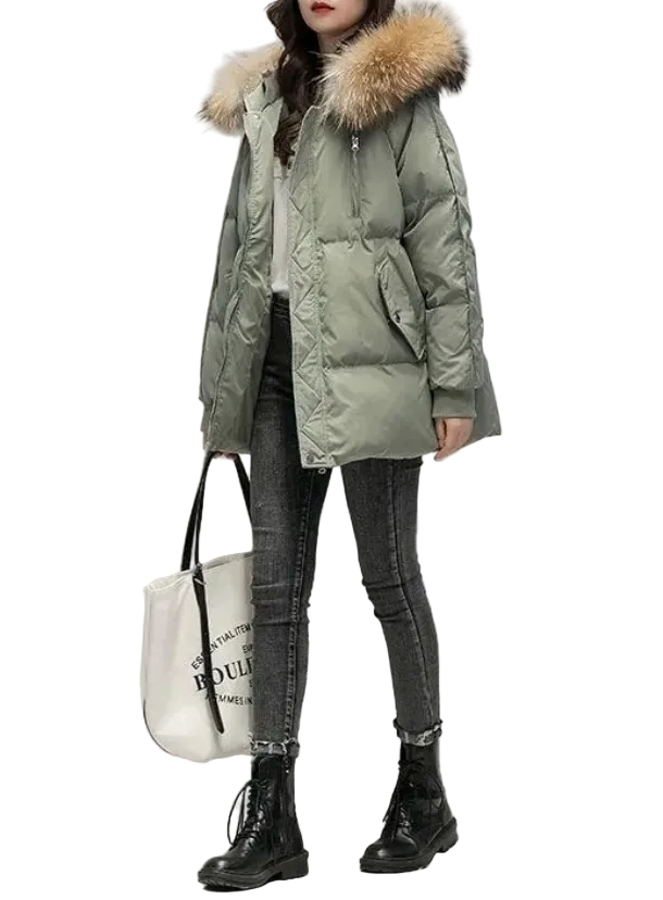 Manteau d'Hiver avec Capuche pour Femme 1