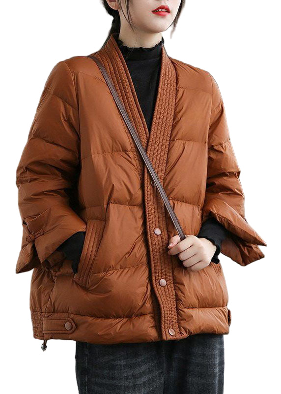 Manteau d'Hiver en Duvet pour Femme à Col V 0