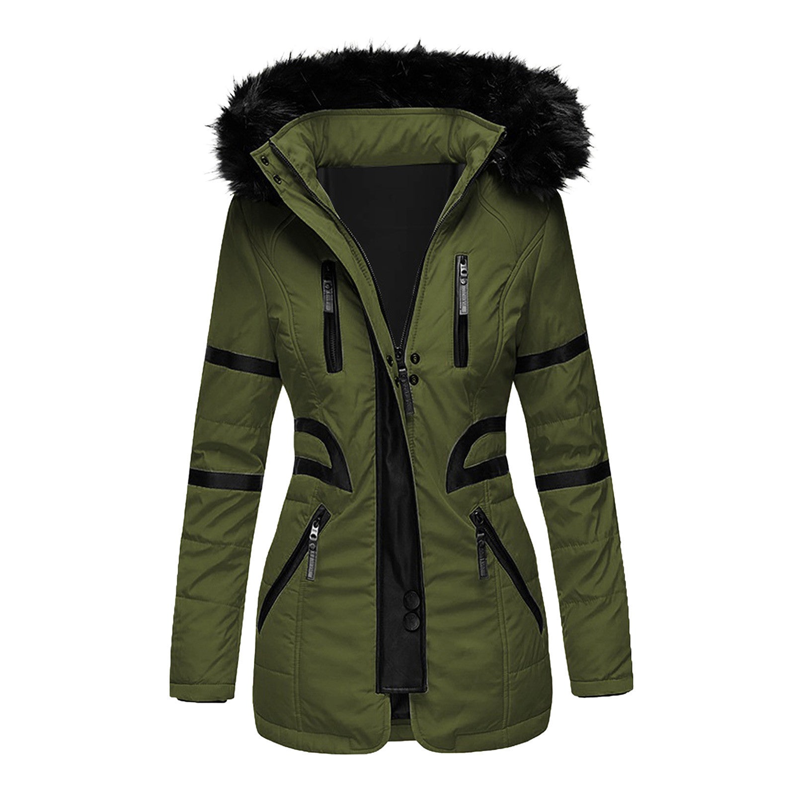 Manteau d'hiver à capuche pour femme chic 3