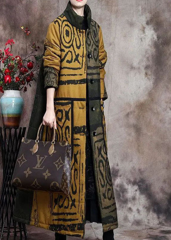 Manteau d'hiver en coton à col montant pour femme 1