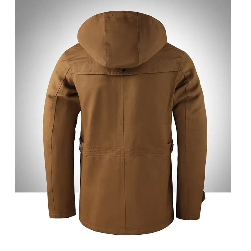 Manteau d'hiver long pour homme avec capuche 6