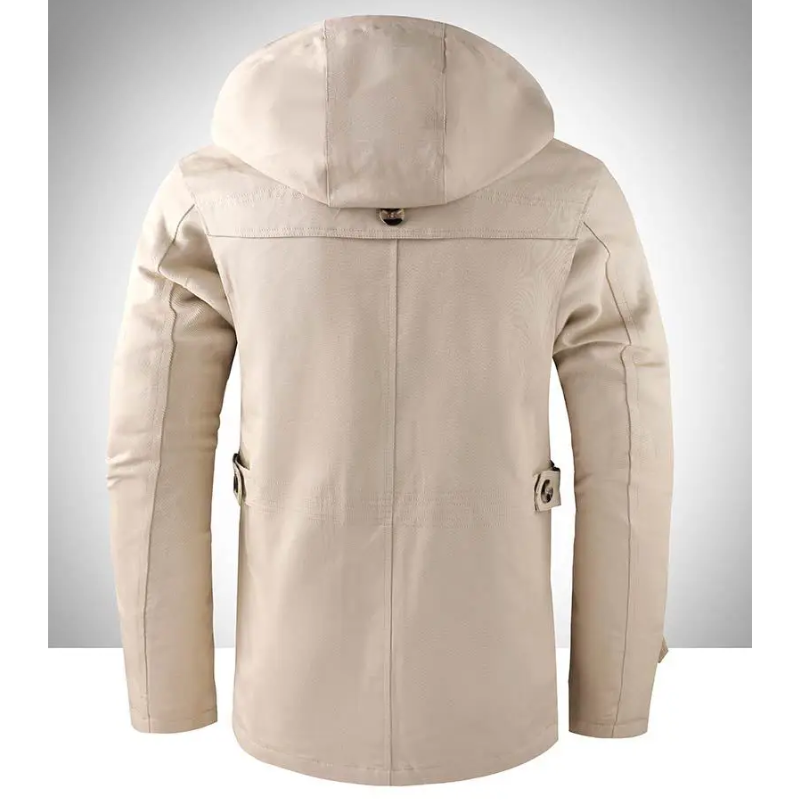 Manteau d'hiver long pour homme avec capuche 8