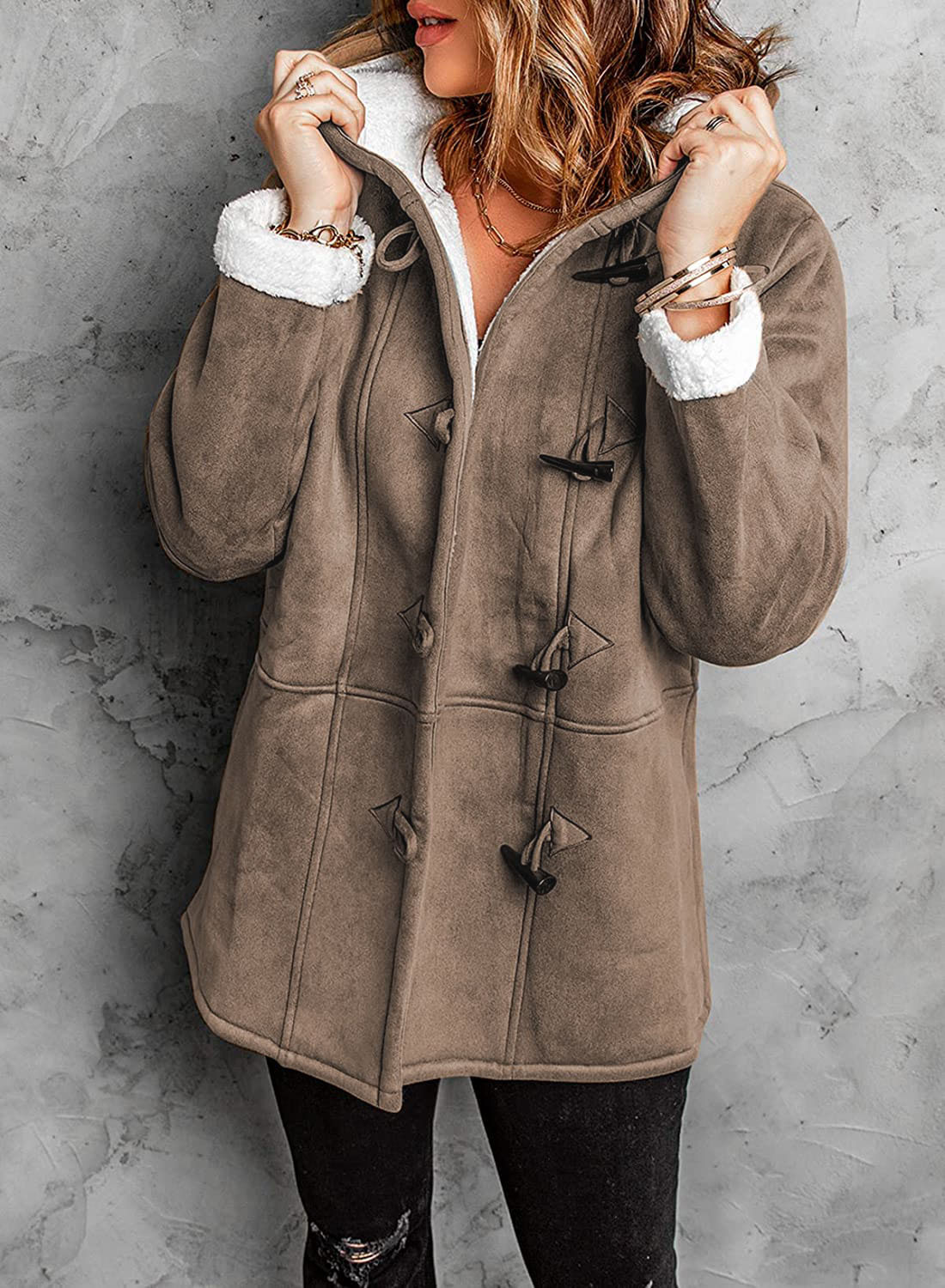Manteau d'hiver pour femme à capuche décontracté 3