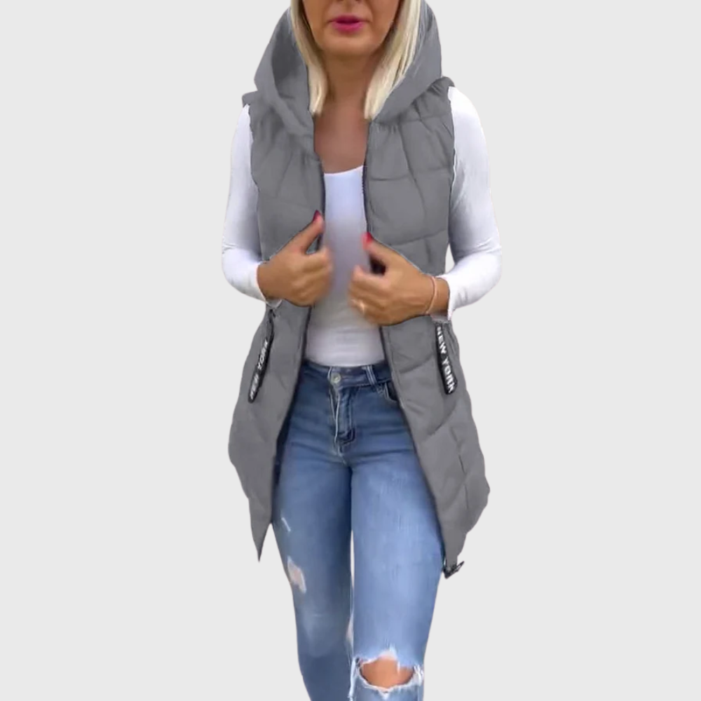 Manteau d'hiver sans manches pour femme au style urbain 4