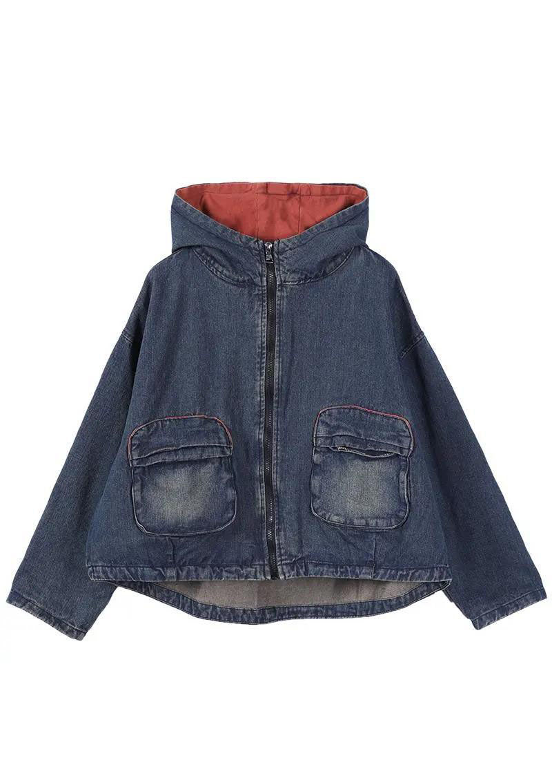 Manteau en Denim à Capuche pour Femmes 4