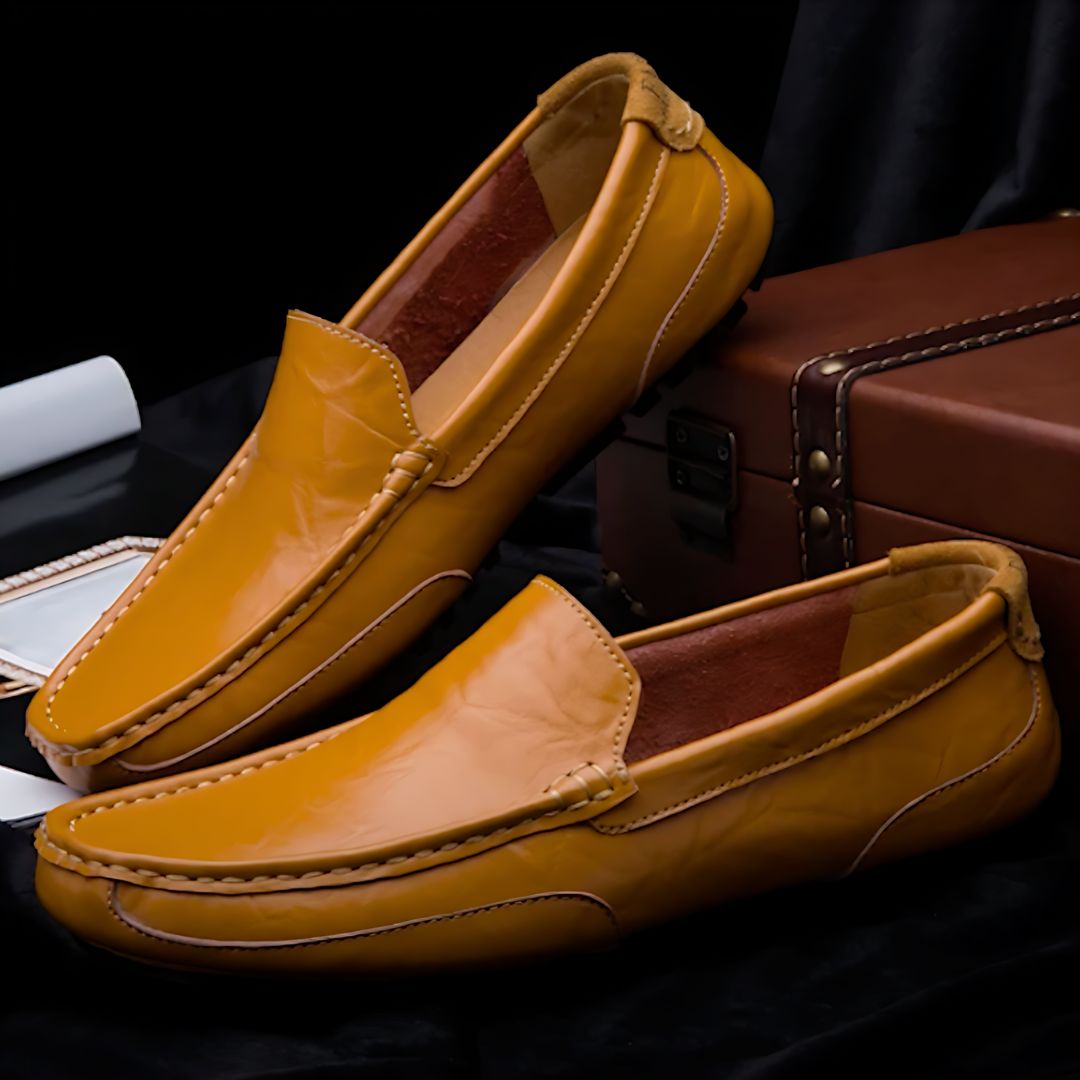 Mocassins Pour Hommes Élégants Cuir Véritable Confortables 1