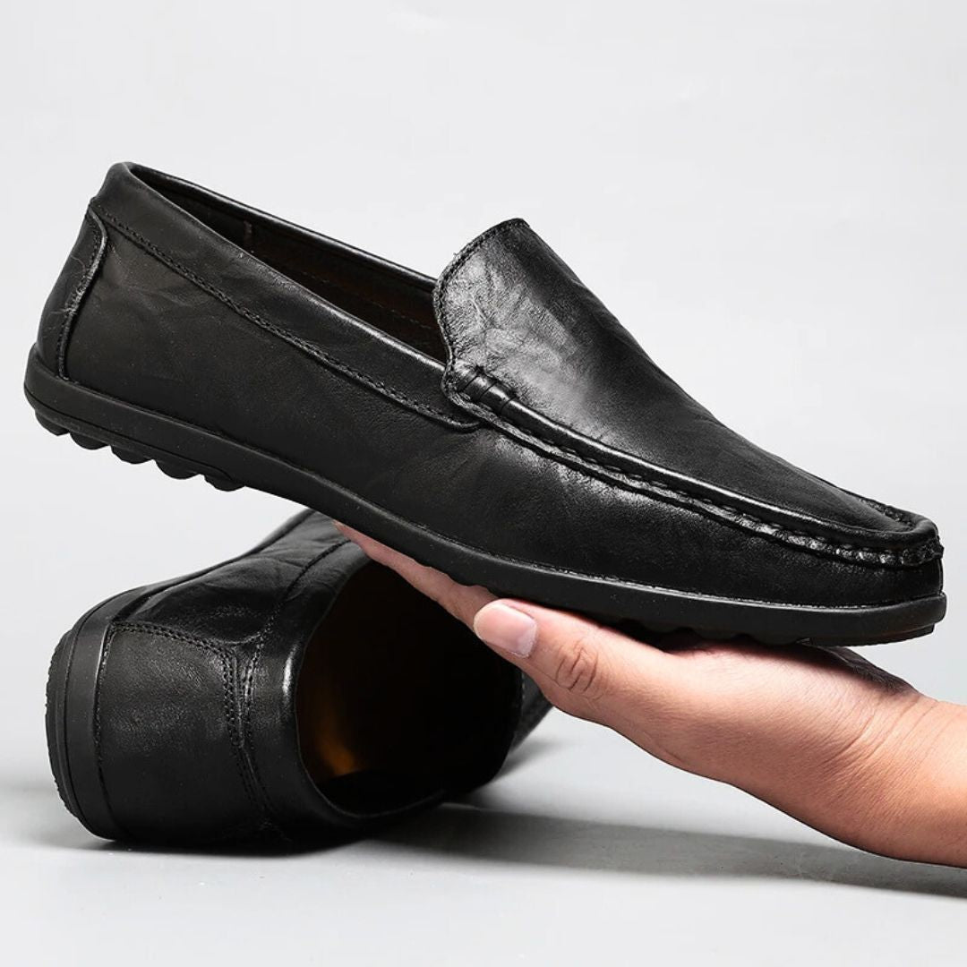 Mocassins Pour Hommes Élégants En Cuir Véritable 1