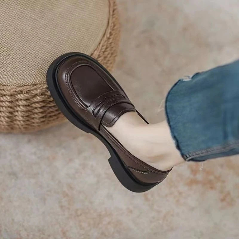 Mocassins à plateforme pour femmes à bout rond 4